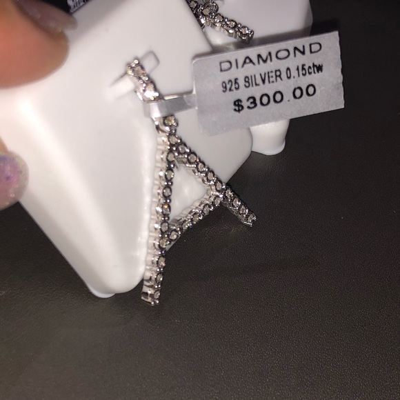 Real Diamond letter Initial A charm pendant. Not CZ not fake! BLack Friday Sale! - Picture 5 of 7